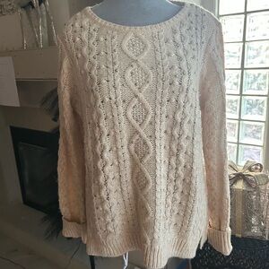 GAP Cream Cable Knit Sweater